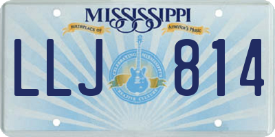 MS license plate LLJ814