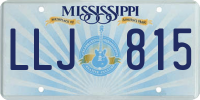 MS license plate LLJ815