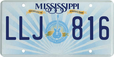 MS license plate LLJ816