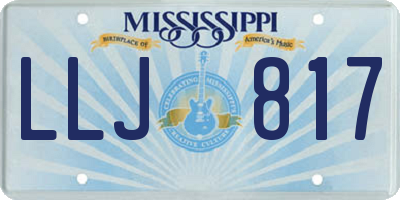 MS license plate LLJ817