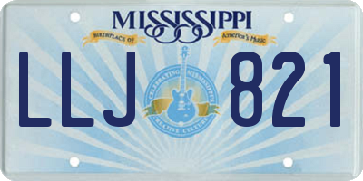 MS license plate LLJ821