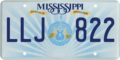 MS license plate LLJ822
