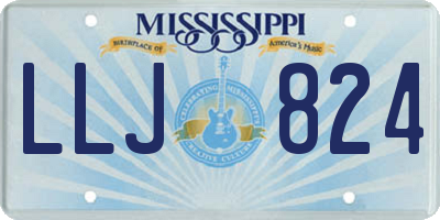 MS license plate LLJ824