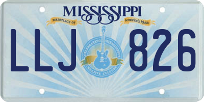 MS license plate LLJ826
