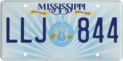 MS license plate LLJ844