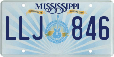 MS license plate LLJ846