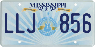 MS license plate LLJ856