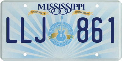 MS license plate LLJ861