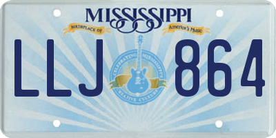 MS license plate LLJ864