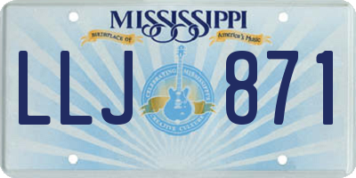 MS license plate LLJ871