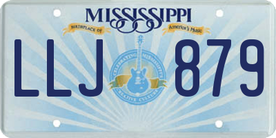 MS license plate LLJ879