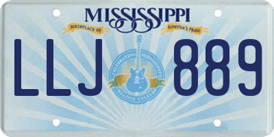 MS license plate LLJ889
