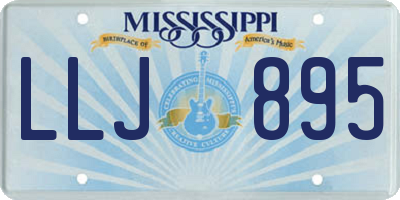 MS license plate LLJ895