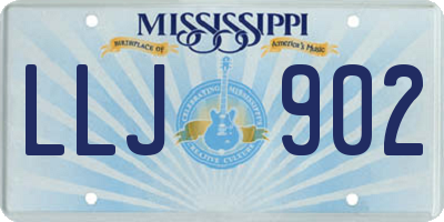 MS license plate LLJ902