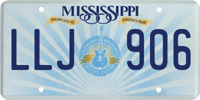MS license plate LLJ906