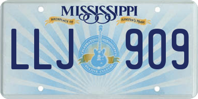 MS license plate LLJ909