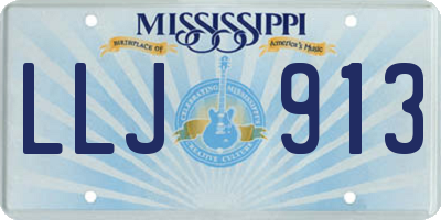 MS license plate LLJ913