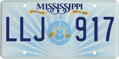 MS license plate LLJ917