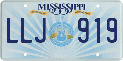 MS license plate LLJ919