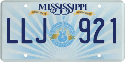 MS license plate LLJ921
