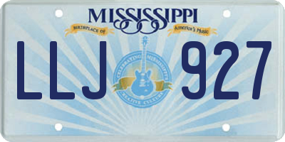 MS license plate LLJ927