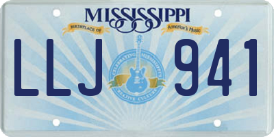 MS license plate LLJ941
