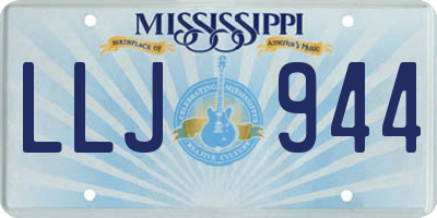MS license plate LLJ944