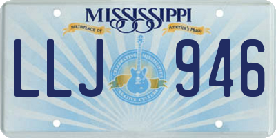 MS license plate LLJ946