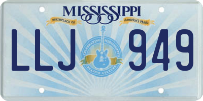 MS license plate LLJ949