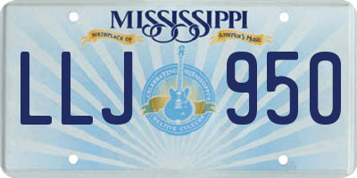 MS license plate LLJ950