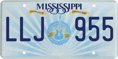 MS license plate LLJ955