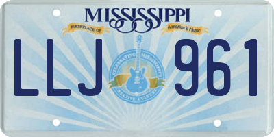 MS license plate LLJ961