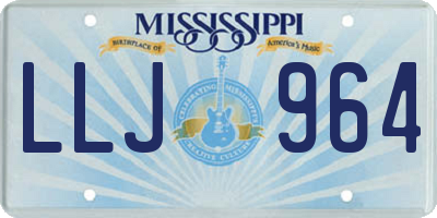 MS license plate LLJ964