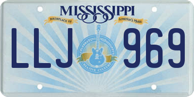 MS license plate LLJ969