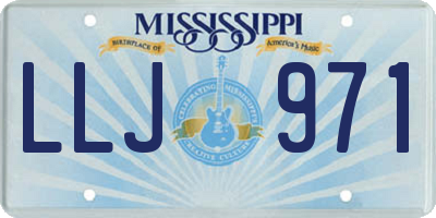 MS license plate LLJ971