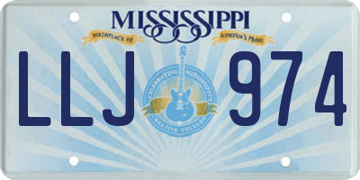MS license plate LLJ974