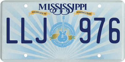 MS license plate LLJ976