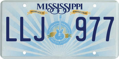 MS license plate LLJ977