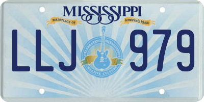 MS license plate LLJ979