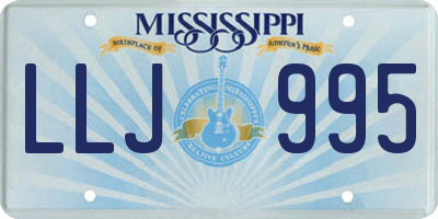 MS license plate LLJ995