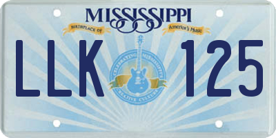 MS license plate LLK125