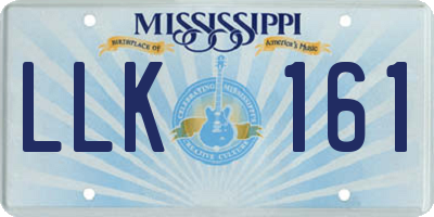 MS license plate LLK161