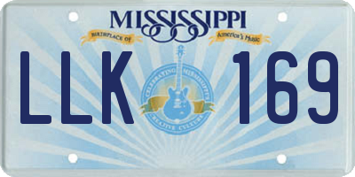 MS license plate LLK169