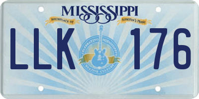 MS license plate LLK176