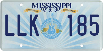 MS license plate LLK185