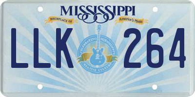 MS license plate LLK264