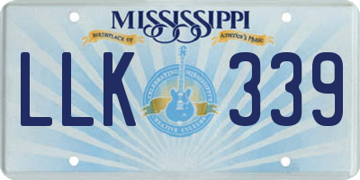 MS license plate LLK339