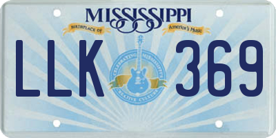 MS license plate LLK369