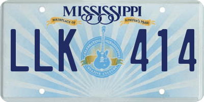MS license plate LLK414