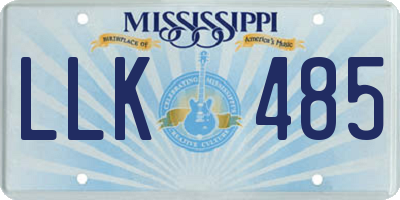 MS license plate LLK485